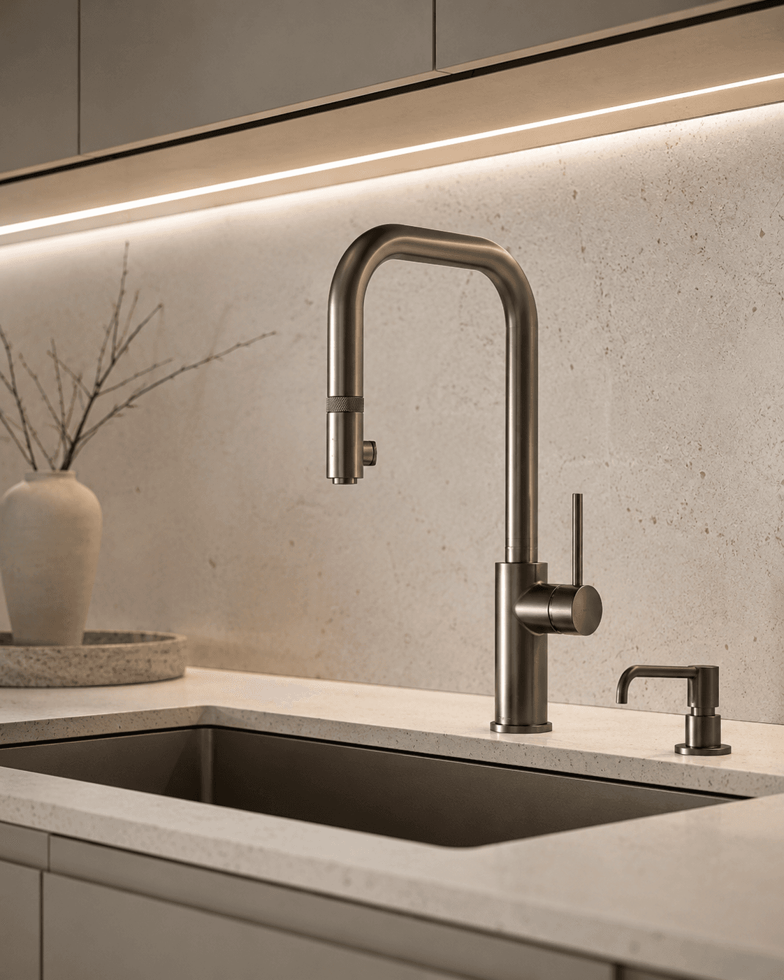 Equipment and finishes integrated in Ookora smart kitchen.